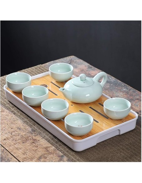 Tea Set China Travel Kung Fu Tea Set Ceramic Portable Tea Cup Porcelain Covered Bowl Tea Cup Tea Ceremony Teapot Tea Gift Sets