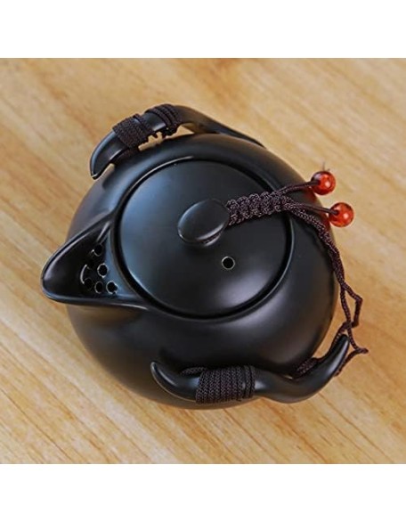 Porcelain Chinese Tea Set, Ceramic teapot Kettle gaiwan Chinese Travel Ceramic Tea Cup for Puer Chinese Tea Pot Portable Tea Set drinkware Travel Tea Set Teaware Sets (Color : 03) (6) Tea se (2)