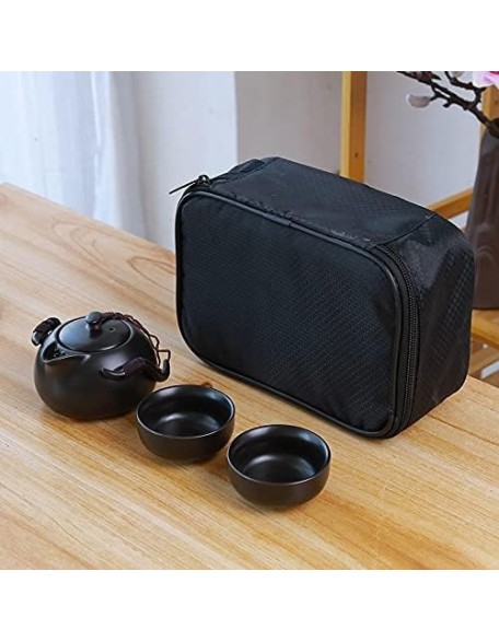 Porcelain Chinese Tea Set, Ceramic teapot Kettle gaiwan Chinese Travel Ceramic Tea Cup for Puer Chinese Tea Pot Portable Tea Set drinkware Travel Tea Set Teaware Sets (Color : 03) (6) Tea se (7)