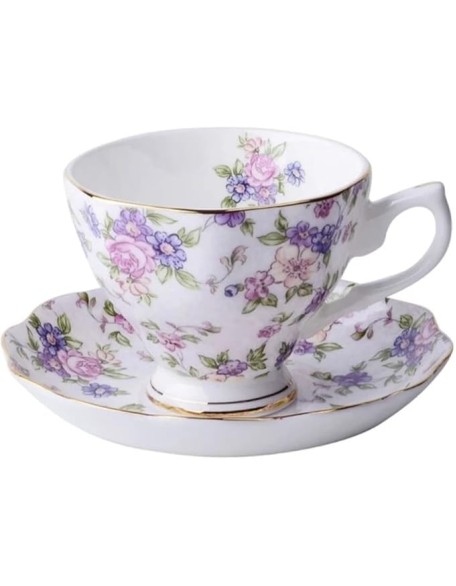 Dishes Coffee Cup Gold Frame Bone China Cup Cup & Saucer Set English Afternoon Cup Tea Cup Coffee Utensils Luxury Tea Set (Color : F) (G)