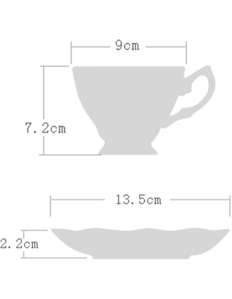 Dishes Coffee Cup Gold Frame Bone China Cup Cup & Saucer Set English Afternoon Cup Tea Cup Coffee Utensils Luxury Tea Set (Color : K) (B)