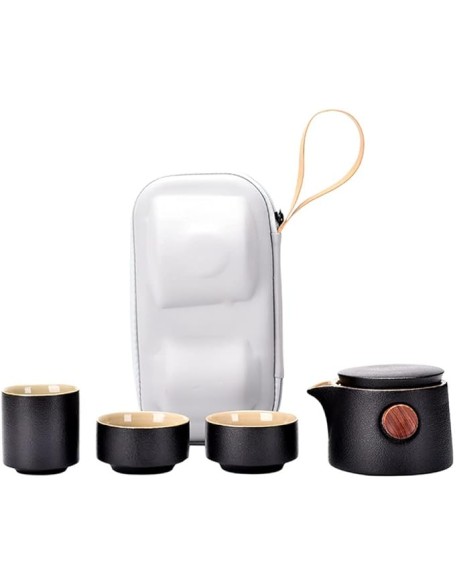 Tea Set Ceramic Portable Teapot Outdoor Travel Gaiwan Kettle Office Teacups TeaSet Dinkware Office