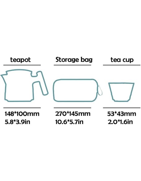 Tea Pot Sets Chinese Traditional Ceramic Tea Sets Portable Travel Tea Set Classic Kungfu Tea Sets with Handle 6 Tea Cups