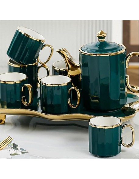 Tea Sets Ceramic Water Set Cup Set for Home Living Room teapot Tea Cup Gift Box Tea Set for Any Occasion Teapot Set