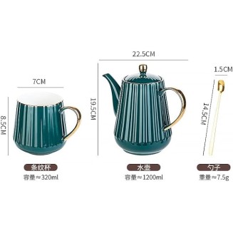 Tea Set Coffee Cup Set Tea Cup Set 9 Piece Coffee Set Tea with Cup Holder and Tray Tea Set Afternoon Tea Piece Ceramic Tea Set Tea Coffee Tea (Pink 9pcs)