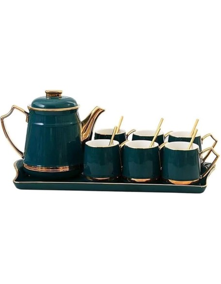 Tea Set Coffee Cup Set Tea Cup Set European Ceramic Tea Set Coffee Cup Set Nordic Ceramic Tea Cup Set Tea Cup and Spoon Teapot Tray Teapot Set