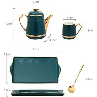 Tea Set Coffee Cup Set Tea Cup Set European Ceramic Tea Set Coffee Cup Set Nordic Ceramic Tea Cup Set Tea Cup and Spoon Teapot Tray Teapot Set