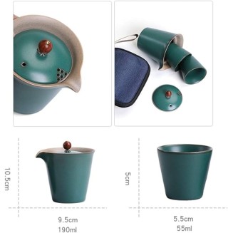 Tea Set Coffee Cup Set Tea Cup Set Chinese Tea Set Portable Teapot Ceramic Tea Pot 2 Tea Cup Suitable for Travel Teapot Set Teacup Set (OneColor 4Pcs)