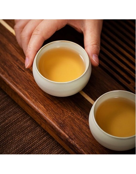 Tea Set Tea Set Tea Set Tea Cup setLight Luxury Ru Kiln Kung Fu Tea Set Household Ceramic Teapot Gift Box Set