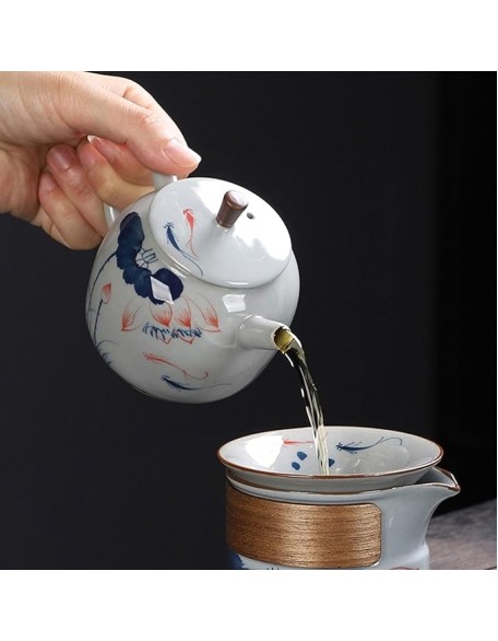 Tea Set Tea Set Tea Set Chinese Tea setHousehold Light Luxury Kung Fu Tea Set Chinese Ceramic Teapot and Teacup Set