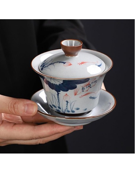Tea Set Tea Set Tea Set Chinese Tea setHousehold Light Luxury Kung Fu Tea Set Chinese Ceramic Teapot and Teacup Set
