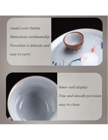 Tea Set Tea Set Tea Set Chinese Tea setHousehold Light Luxury Kung Fu Tea Set Chinese Ceramic Teapot and Teacup Set