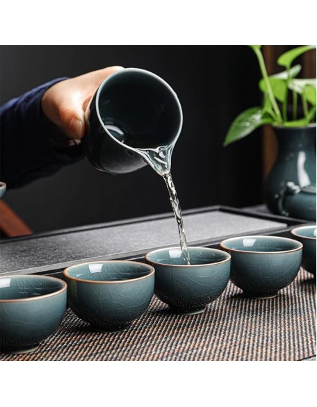 Tea Set Tea Set for Adults Afternoon Tea Set Ding Celadon Tea Set Home Ceramic Teapot Teacup