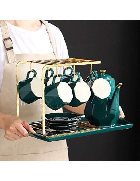 Tea Set Nordic Ceramic Tea Cup Pot Teapot Set Cafe Mug Teaware Coffee Cup Teacup