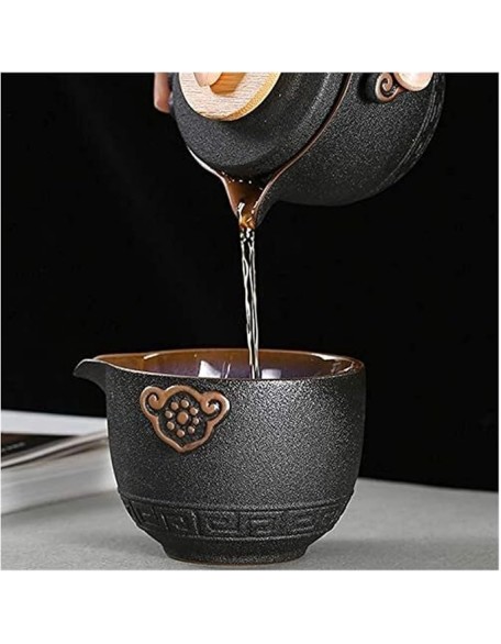Tea Set, Tea Set Teapot Teacups Chinese Tea Travel Tea Set Kung Fu TeaSet Ceramic Portable Teapot Porcelain Teaset Gaiwan Tea Cups of Tea Ceremony Teapot Set (Style C b) (Style D b)