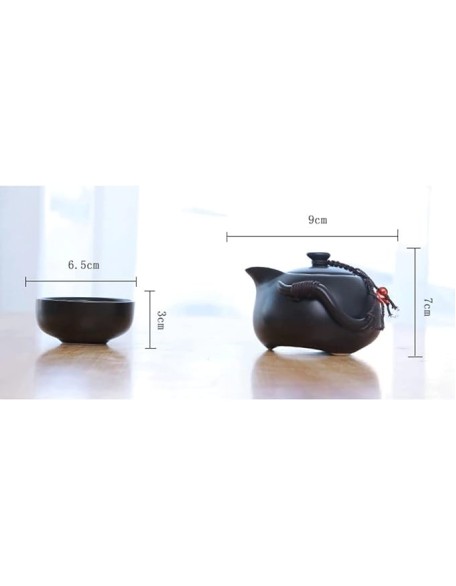 Ceramic Teapot Kettle Gaiwan Chinese Travel Ceramic Tea Cup for Puer Chinese Tea Pot Portable Tea Set