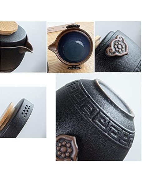 Travel Ceramic Portable Tea Set, Tea Cups Set, with Portable Tea Bag, Chinese Ceramic Tea Set