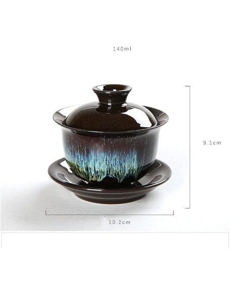 Gongfu Tea Set teapot Set Chinese Tea Set Travel Tea Set Ceramic Kungfu Tea Set，Creamer Pitcher and Teaspoons，Portable Travel Tea Set with Teapot，Teacups，A