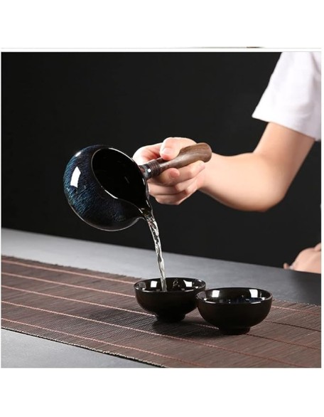 Gongfu Tea Set teapot Set Chinese Tea Set Travel Tea Set Ceramic Kungfu Tea Set，Creamer Pitcher and Teaspoons，Portable Travel Tea Set with Teapot，Teacups，A