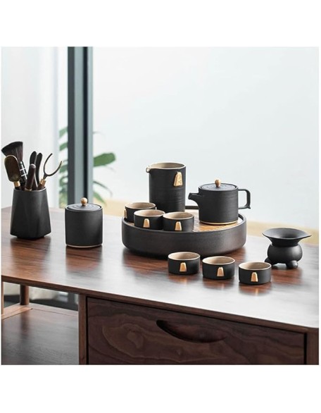 Tea Set, Chinese Tea Set Gongfu Tea Set Travel Tea Set Tea Set Chinese Ceramic Kung Fu Tea Set with Tea Tray and Small Tea Tools
