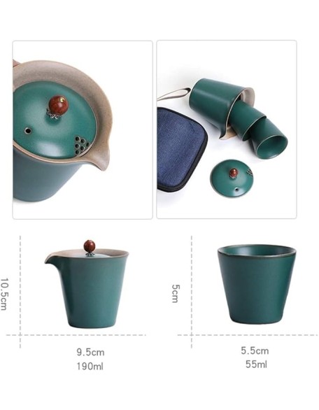 Tea Set Coffee Cup Set Tea Cup Set Chinese Tea Set Portable Teapot Ceramic Tea Pot 2 Tea Cup Suitable for Travel Teapot Set Teacup Set