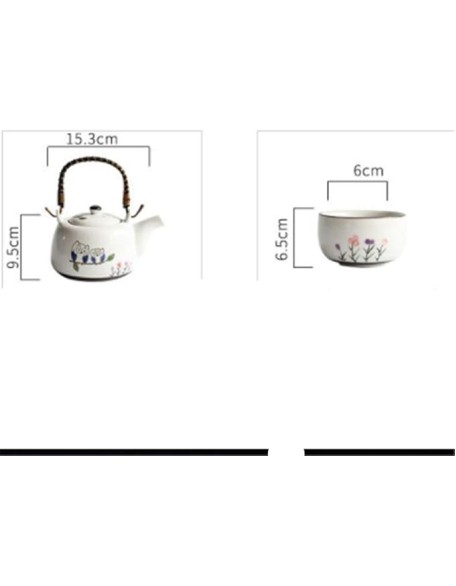 Chinese Tea Set Cute Owl Pattern Glaze Japanese Style Teapot with Handle and Tea Cups Set Service for 4 Adult Beautifully Packaged in Box Ceramic Tea Sets