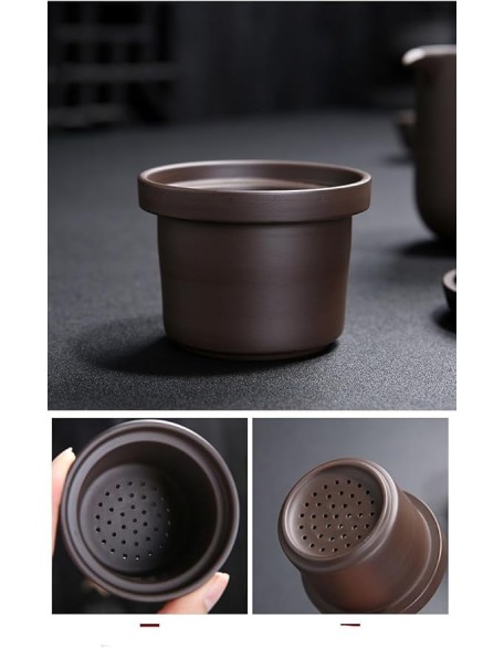Portable Travel Tea Set Outdoors Ceramic Tea Cup Suit Drinking Set Chinese Kung Fu Tea Set