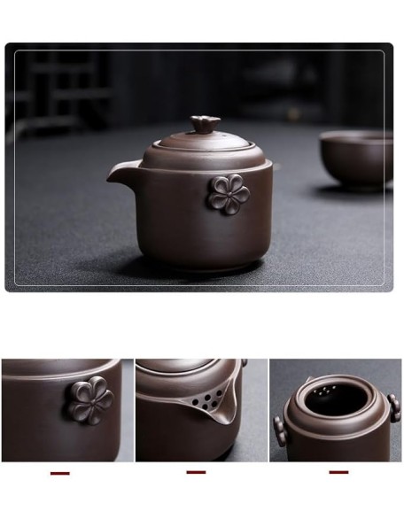 Portable Travel Tea Set Outdoors Ceramic Tea Cup Suit Drinking Set Chinese Kung Fu Tea Set