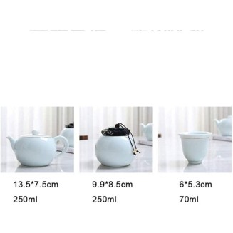 European Ceramic Tea Sets, Business Coffee Cup Set Travel Tea Pot Cup Set with Tray Chinese Ceramic Tea Pot 1 Pot 4 Cups 250Ml Porcelain Teacups with